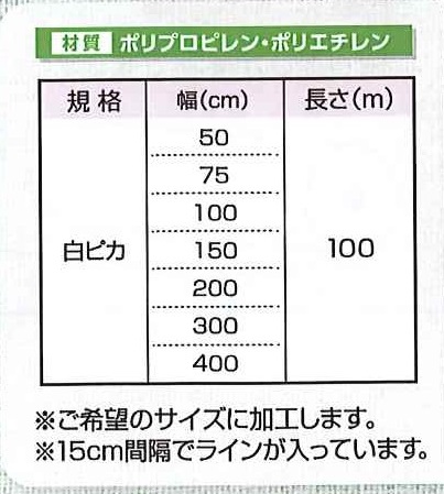 小泉製麻 ルンルンシート白ピカ